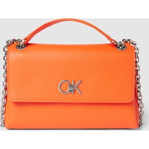 Pomarańczowa torebka Calvin Klein na ramię mała matowa