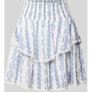 Niebieska spódnica YAS w stylu casual mini z bawełny