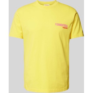 Żółty t-shirt Mc2 Saint Barth z nadrukiem z bawełny w stylu casual
