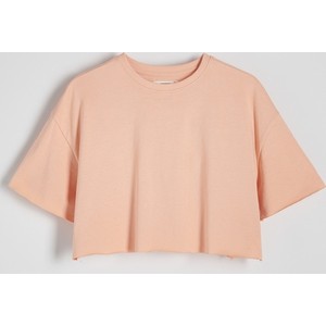 Pomarańczowa bluzka Reserved w stylu casual z bawełny