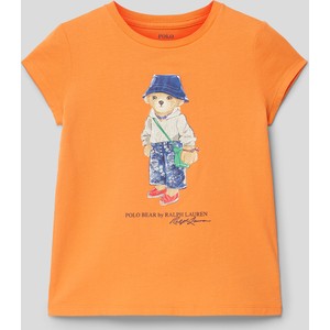Pomarańczowa koszulka dziecięca POLO RALPH LAUREN dla chłopców z krótkim rękawem