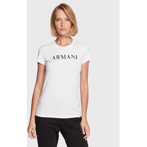 Bluzka Armani Exchange z okrągłym dekoltem z krótkim rękawem