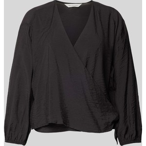 Czarna bluzka Peek&Cloppenburg w stylu casual z dekoltem w kształcie litery v