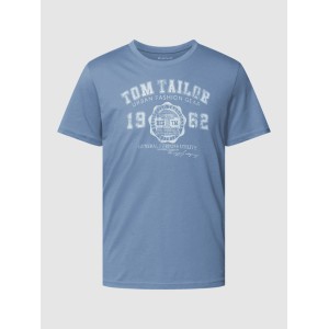 T-shirt Tom Tailor z nadrukiem w młodzieżowym stylu z krótkim rękawem