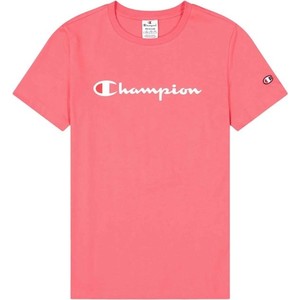Różowy t-shirt Champion w stylu klasycznym