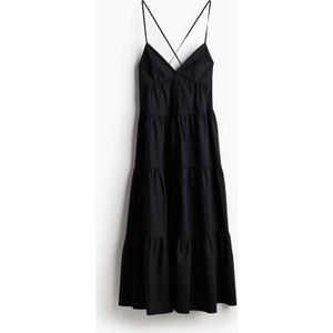 Czarna sukienka H & M na ramiączkach w stylu casual