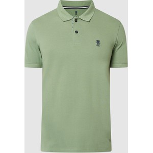 Zielona koszulka polo Seidenfalter w stylu casual