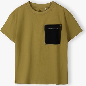 Żółta koszulka dziecięca Lincoln & Sharks By 5.10.15. dla chłopców z dzianiny