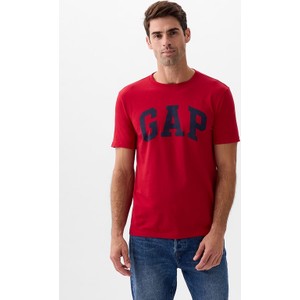 Czerwony t-shirt Gap w młodzieżowym stylu z bawełny