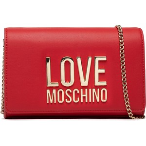 Czerwona torebka Love Moschino z aplikacjami mała matowa