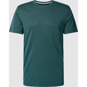 Zielony t-shirt Christian Berg z krótkim rękawem z bawełny w stylu casual