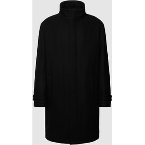 Czarny płaszcz męski Drykorn z wełny