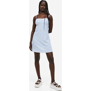 Sukienka H & M w stylu casual mini z dekoltem w karo