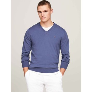 Niebieski sweter Tommy Hilfiger w stylu casual