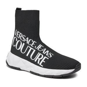Czarne buty sportowe Versace Jeans w sportowym stylu