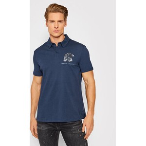 Niebieska koszulka polo Armani Exchange w stylu casual