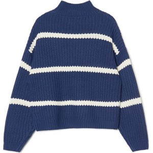 Granatowy sweter Cropp w stylu casual