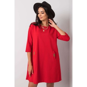 Czerwona sukienka 5.10.15 z bawełny mini w stylu casual