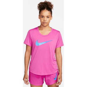 Różowa bluzka Nike z okrągłym dekoltem