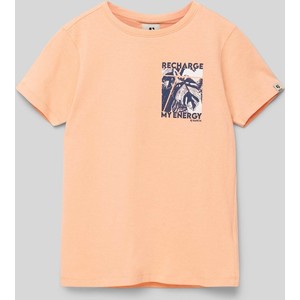 Pomarańczowa koszulka dziecięca Garcia z bawełny dla chłopców