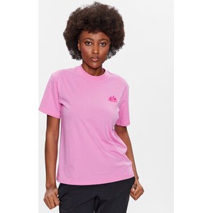 Różowy t-shirt Marmot z okrągłym dekoltem