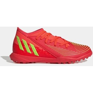 Czerwone buty sportowe Adidas w sportowym stylu sznurowane