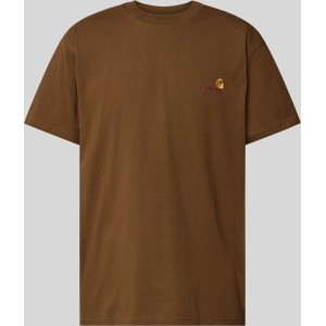 Brązowy t-shirt Carhartt WIP z bawełny