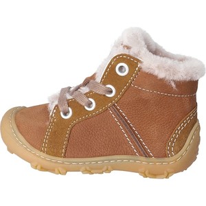Brązowe buty dziecięce zimowe Pepino sznurowane