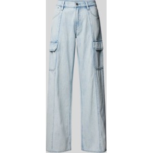 Niebieskie jeansy G-Star Raw z bawełny w street stylu