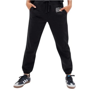 Czarne spodnie sportowe Gap z bawełny w sportowym stylu