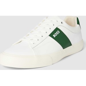 Hugo Boss Sneakersy z obszyciem w kontrastowym kolorze model ‘Adien’ w kolorze białym
