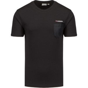 Czarny t-shirt Napapijri z bawełny w stylu casual