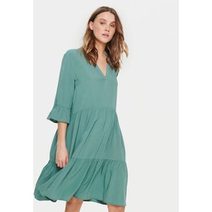 Zielona sukienka Saint Tropez trapezowa w stylu casual mini