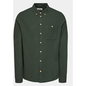 Zielona koszula Blend z kołnierzykiem button down w stylu casual z długim rękawem