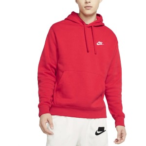 Czerwona bluza Nike z bawełny w sportowym stylu