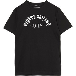 Czarny t-shirt Cropp z bawełny z krótkim rękawem w młodzieżowym stylu