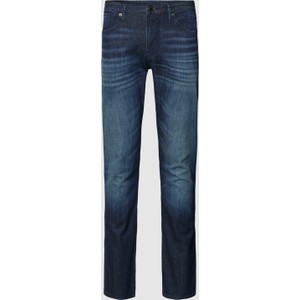 Niebieskie jeansy Emporio Armani w street stylu