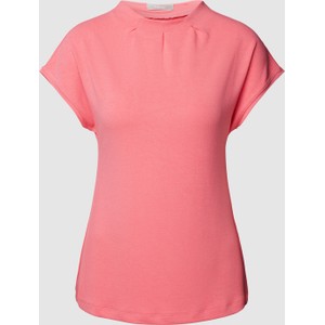 Różowa bluzka Peek&Cloppenburg w stylu casual z krótkim rękawem