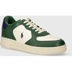 Zielone buty sportowe POLO RALPH LAUREN w sportowym stylu sznurowane