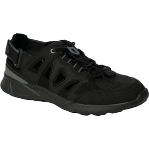 Czarne buty sportowe Geox w sportowym stylu sznurowane