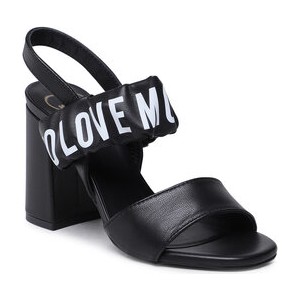 Czarne sandały Love Moschino z klamrami