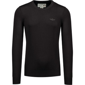 Czarna bluza Aeronautica Militare z bawełny w stylu casual