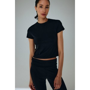 Czarny t-shirt H & M w stylu casual