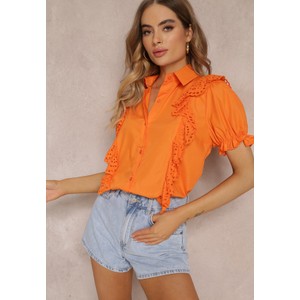 Pomarańczowa koszula Renee z krótkim rękawem