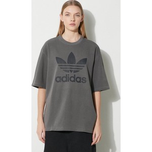 T-shirt Adidas Originals z bawełny z okrągłym dekoltem w sportowym stylu