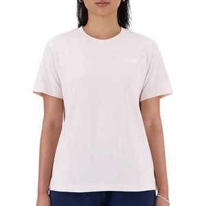Bluzka New Balance w sportowym stylu z okrągłym dekoltem z krótkim rękawem