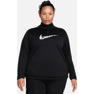 Czarna bluzka Nike z okrągłym dekoltem w sportowym stylu