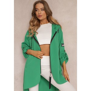 Zielona kurtka Renee wiatrówki w stylu casual z kapturem