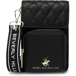 Czarna torebka Beverly Hills Polo Club matowa średnia na ramię