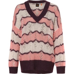 Różowy sweter Hugo Boss w stylu casual z dzianiny